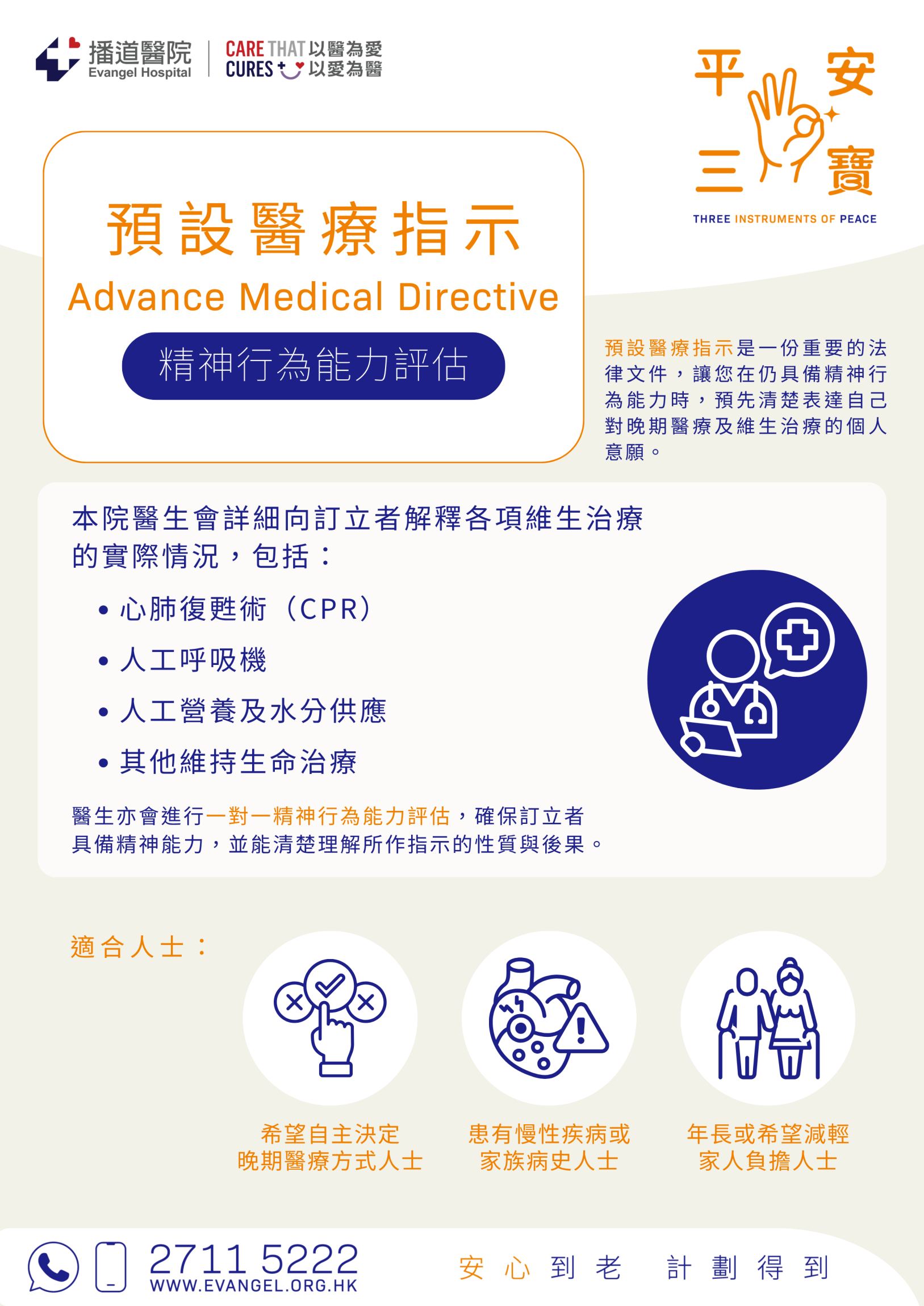 平安三寶-預設醫療指示
